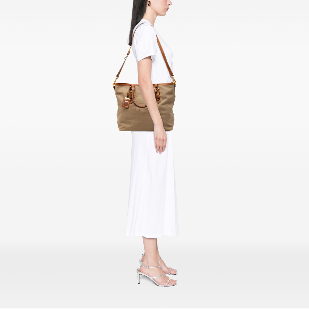 Pre-Loved Prada Canvas Canapa Logo Convertible Tote - Picture 8 of 8